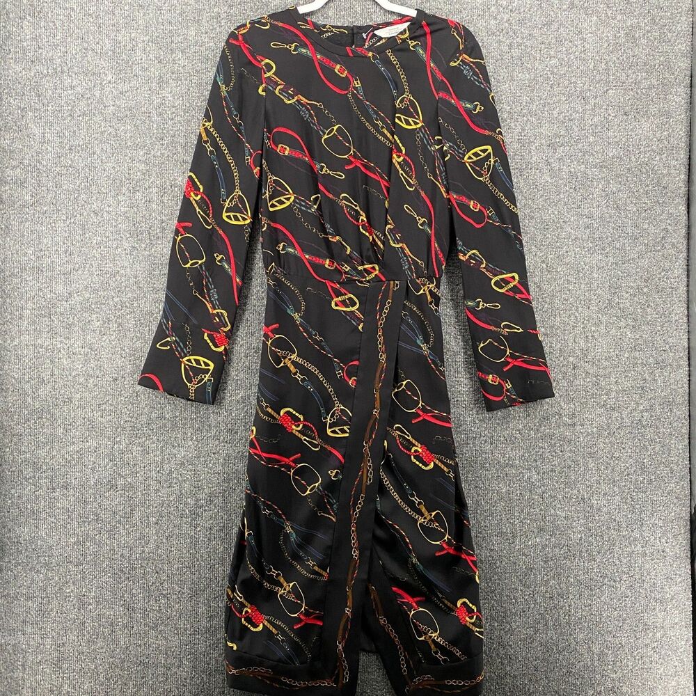 Paris Atelier Other Stories Dress Womens 2 Black Crew Neck Open‎ Back Old Money